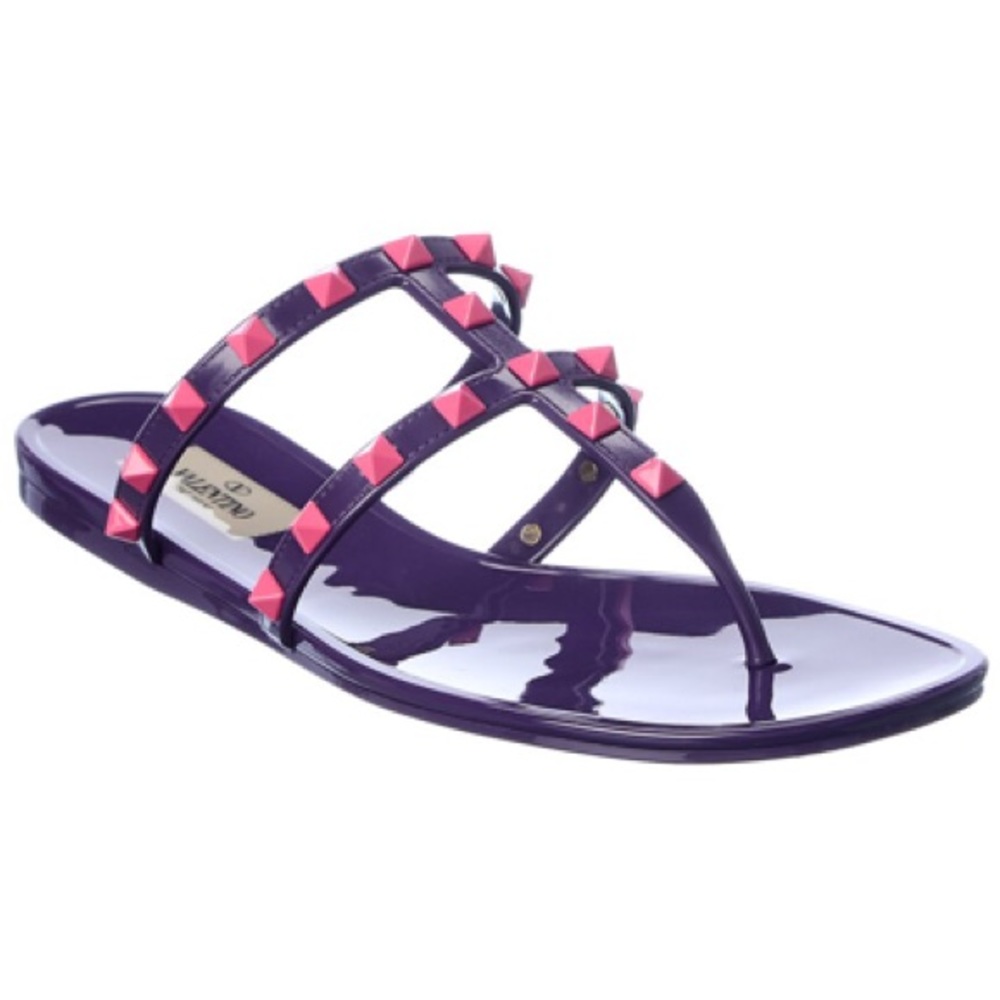 Valentino rock stud rubber flats